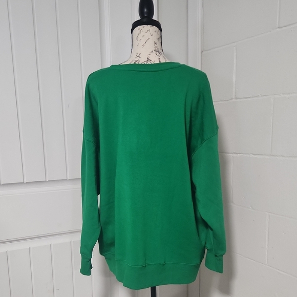 Peanuts Green Snoopy Holiday Sweatshirt - Picture 2 of 2